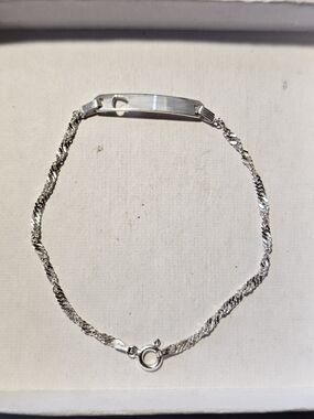 Sterling Silver Italy 925 ID Bracelet - Classic Silver Women's Jewelry